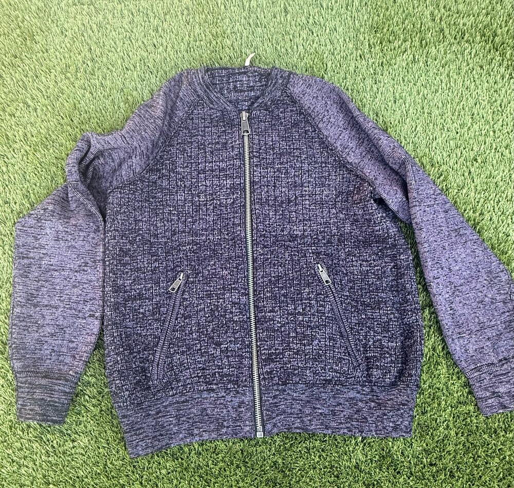 Free People Naomi Sweater Jacket Women's S Purple Full Zip Knit Cardigan